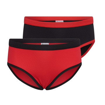 Beeren 2-Pck Mix&Match Meisjes Slip Rood/Zwart