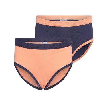 Beeren 2-Pck Mix&Match Meisjes Slip Zalm/D.Blauw