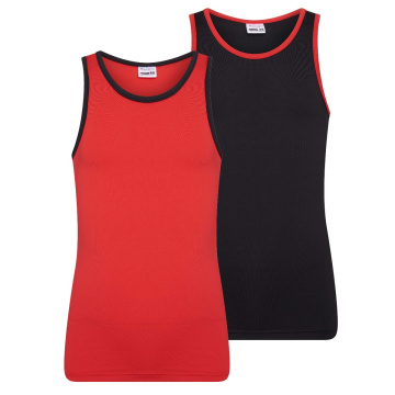 Beeren 2-Pck Mix&Match Meisjes Hemd Rood/Zwart