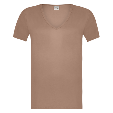 Beeren Heren T-Shirt Tencel Diepe V-Hals