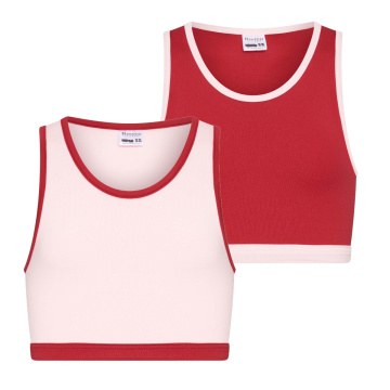 Beeren 2-Pck Mix&Match Meisjes Hesje L.Roze/D.Rood