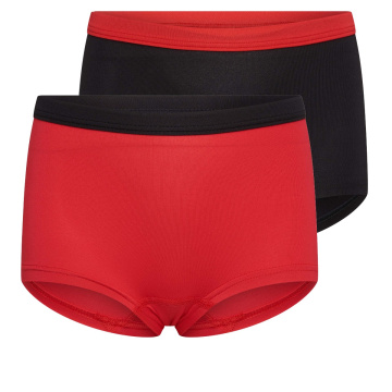 Beeren 2-Pck Mix&Match Meisjes Boxer Rood/Zwart