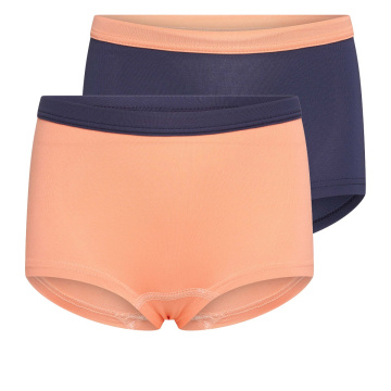 Beeren 2-Pck Mix&Match Meisjes Boxer Zalm/D.Blauw